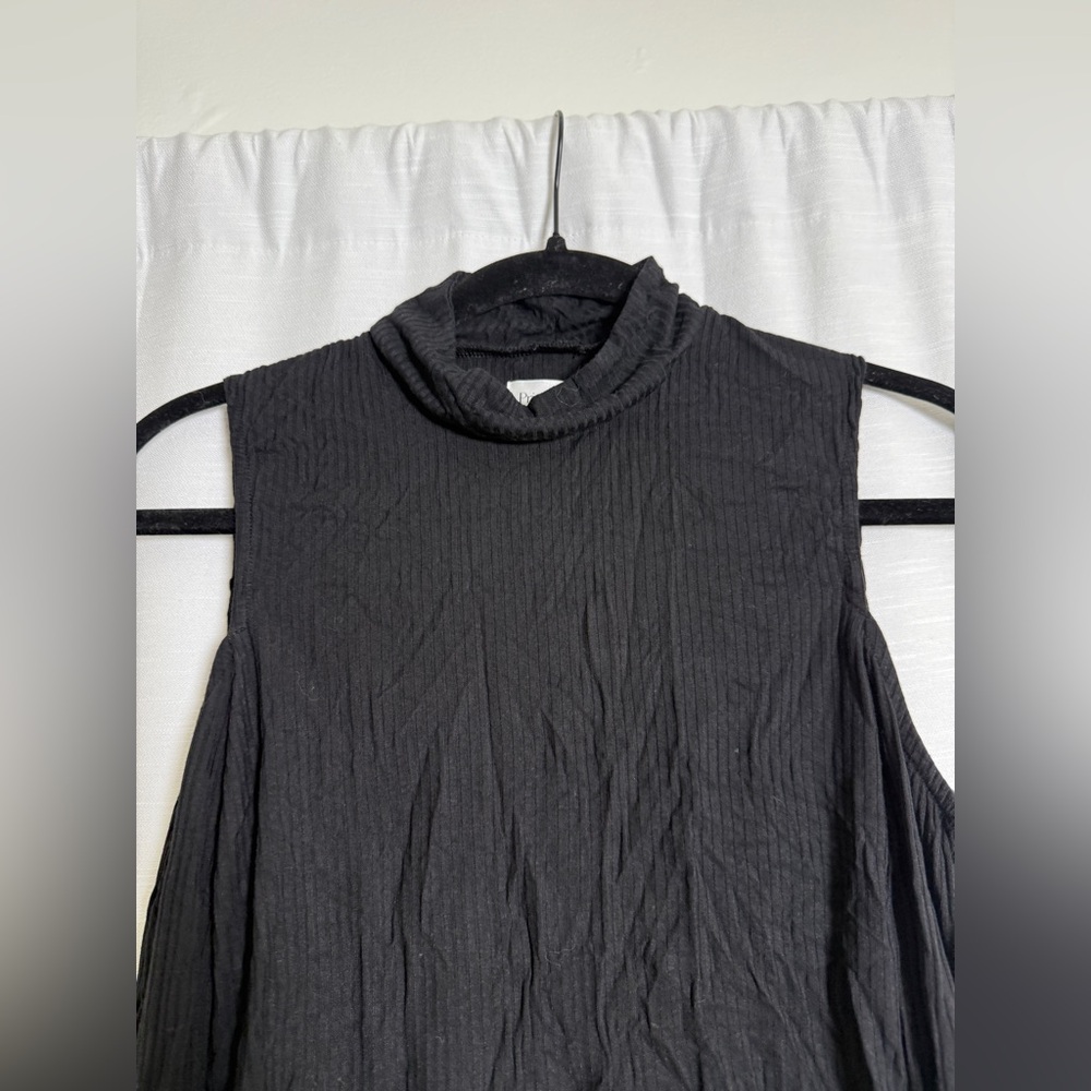 Privacy Please Black Cold Shoulder Mock Neck Long Sleeve Top | Size S - Picture 7 of 12